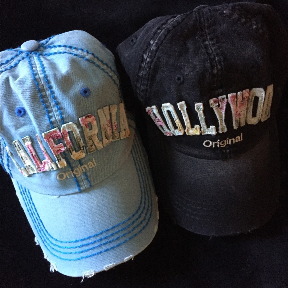 2 Distressed Hollywood Original Caps